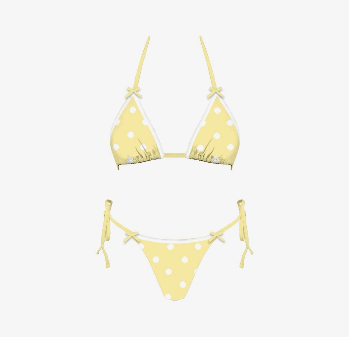 Little Yellow Polka Dot Bikini Bottom